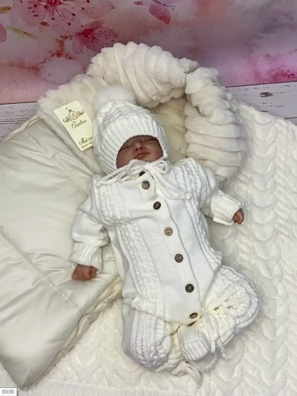 Комплект Пуф-Косички молочный