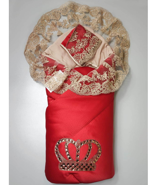 Конверт на выписку Тафта красный