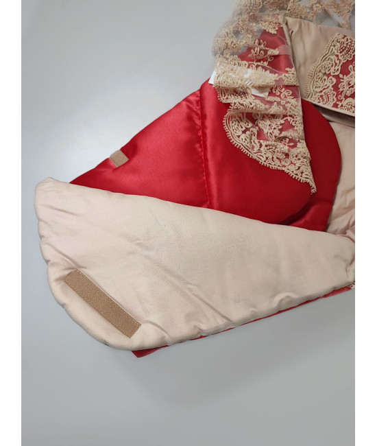 Конверт на выписку Тафта красный