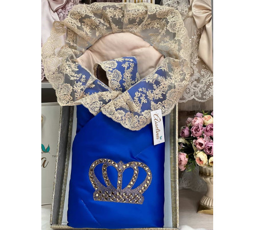 Конверт на выписку Тафта синий