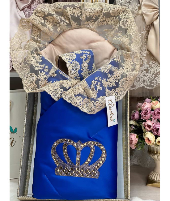 Конверт на выписку Тафта синий