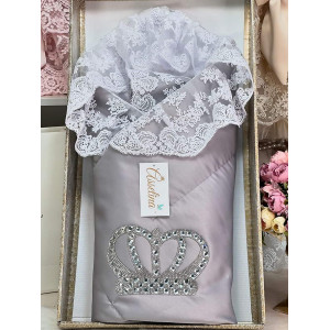 Конверт на выписку Тафта серый