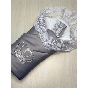 Конверт на выписку Тафта серый