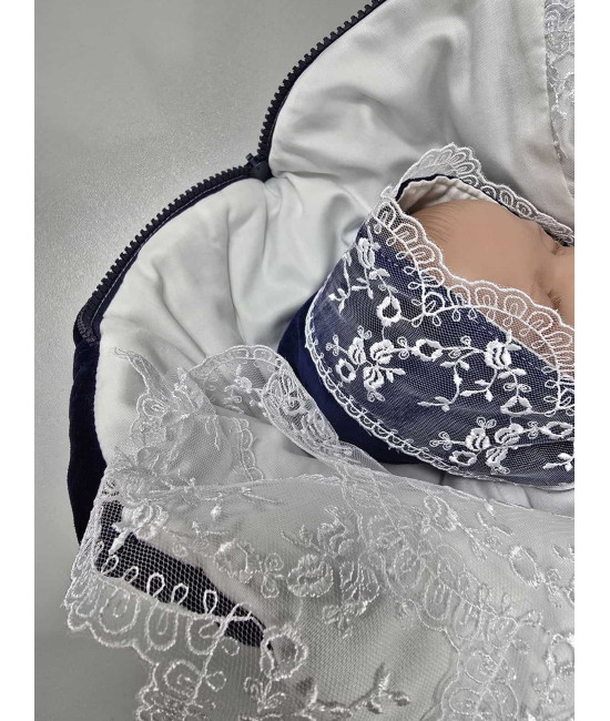 Конверт на выписку Трюфель синий