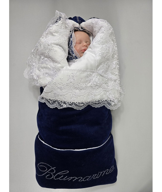 Конверт на выписку Трюфель синий