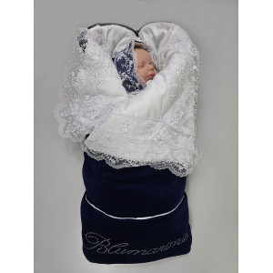 Конверт на выписку Трюфель синий