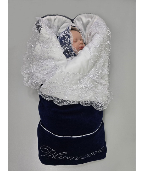 Конверт на выписку Трюфель синий