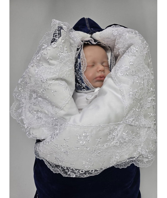 Конверт на выписку Трюфель синий