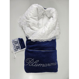 Конверт на выписку Трюфель синий