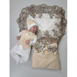 Комплект на выписку Великолепная роскошь-Джентльмен ваниль