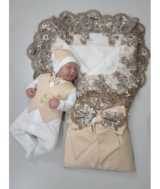 Комплект на выписку Великолепная роскошь-Джентльмен ваниль