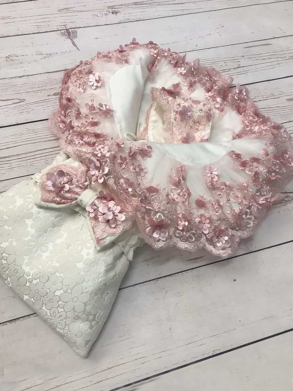 Конверт Великолепная Роскошь жаккард молочный-пудра