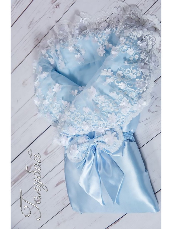 Конверт Великолепная роскошь атлас голубой