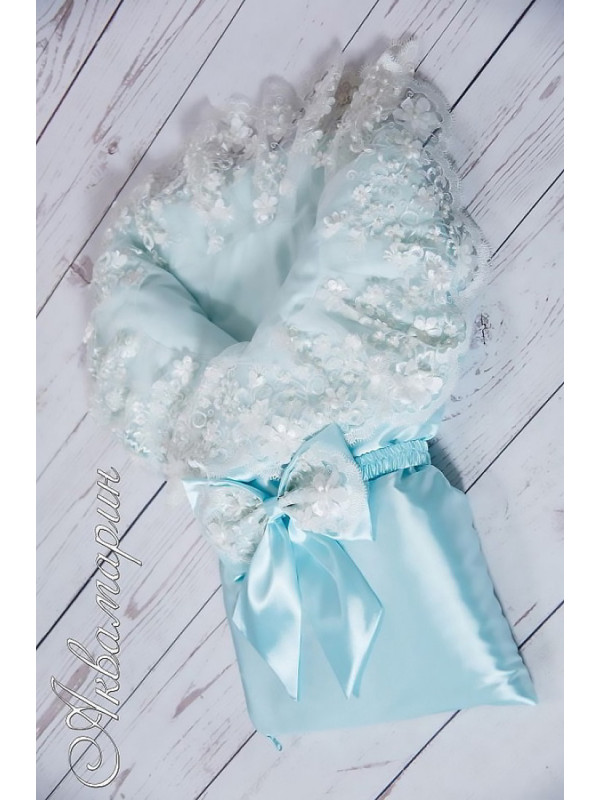 Конверт Великолепная роскошь атлас аквамарин