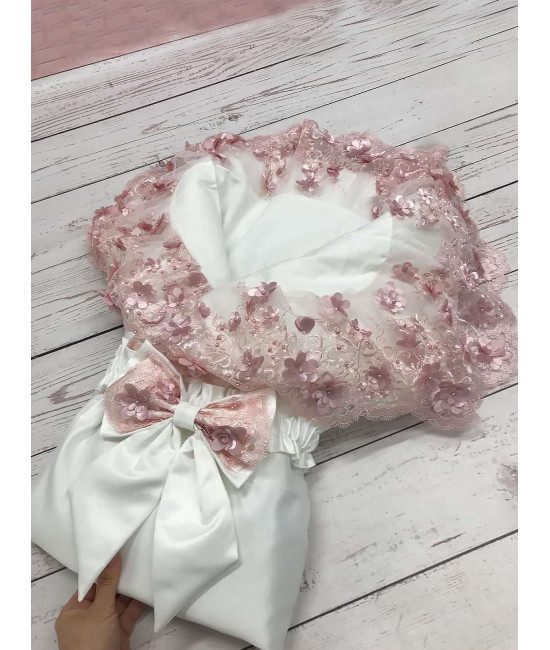 Конверт на выписку Великолепная роскошь молочный-пудра