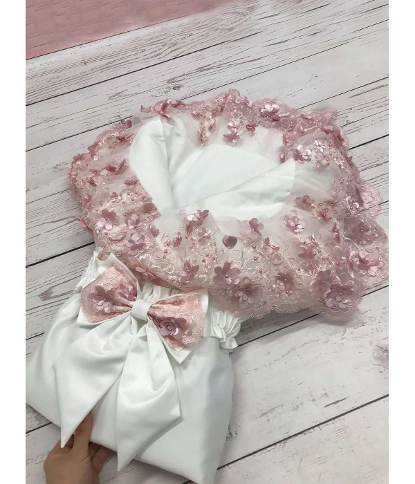 Конверт Великолепная роскошь тафта молочный-пудра