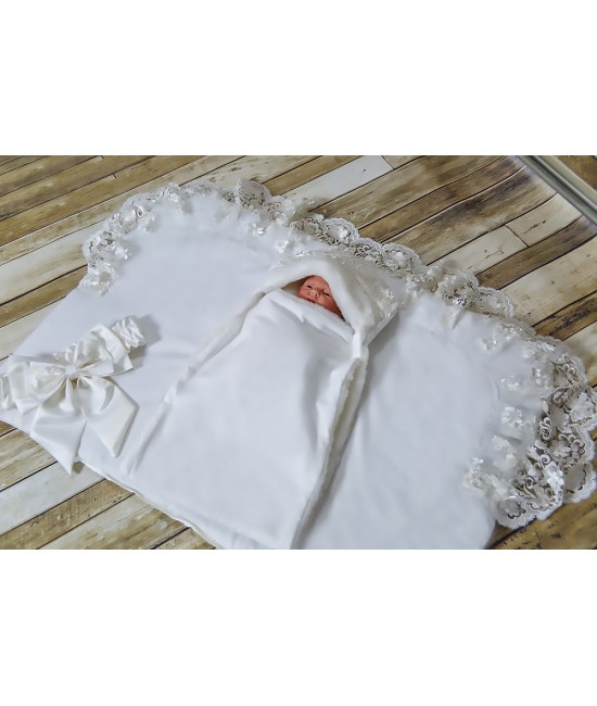 Комплект на выписку Великолепная роскошь-Эльза молочный