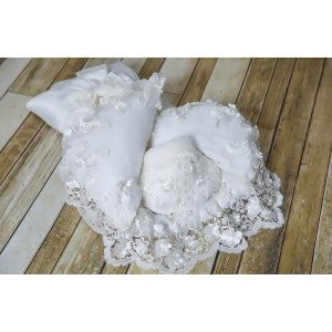 Комплект на выписку Великолепная роскошь-Эльза молочный