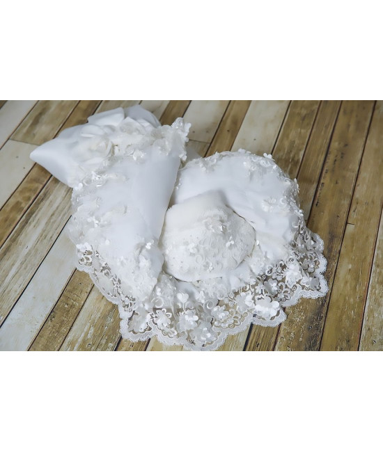 Комплект на выписку Великолепная роскошь-Эльза молочный