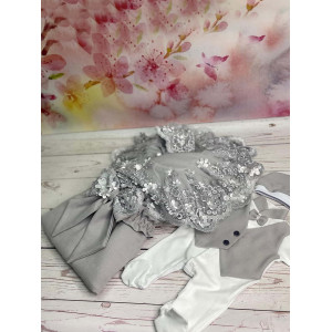 Комплект на выписку Великолепная роскошь-Джентльмен серый