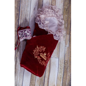 Конверт  на выписку Великолепный век бордовый