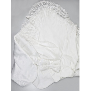 Летний конверт на выписку Зефирка молочный