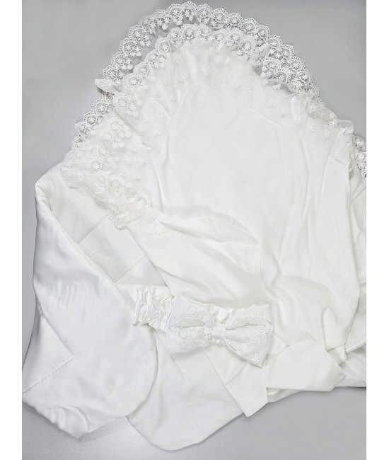 Летний конверт на выписку Зефирка молочный