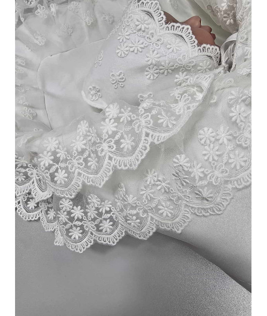 Летний конверт на выписку Зефирка молочный