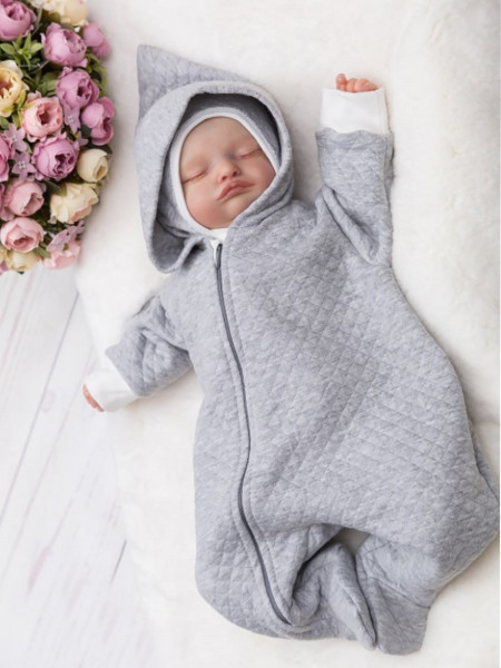Комбинезон для новорожденных Малютка серый