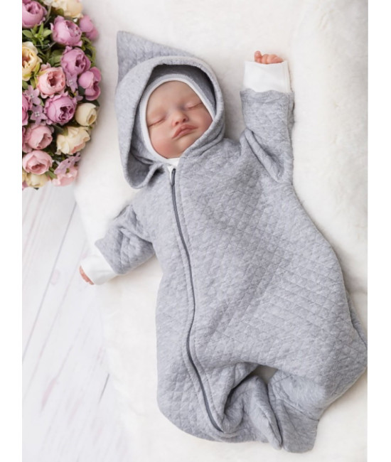Комбинезон для новорожденных Малютка серый