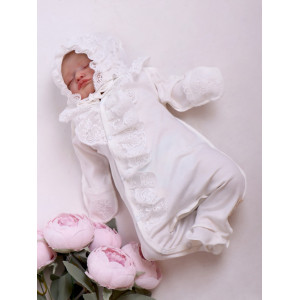 Нарядный комплект Жабо молочный