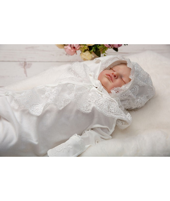 Нарядный комплект Жабо молочный