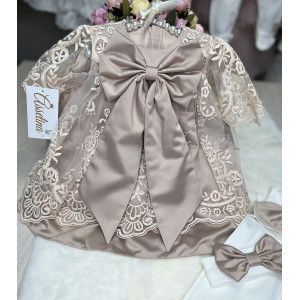 Платье с повязкой Азалия какао