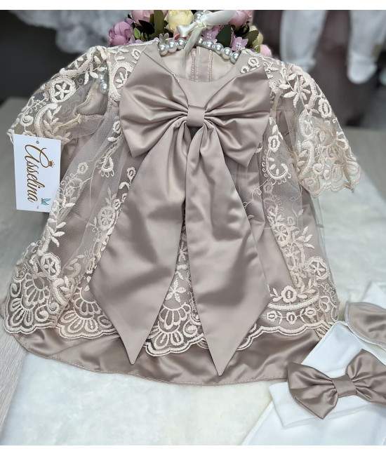 Платье с повязкой Азалия какао