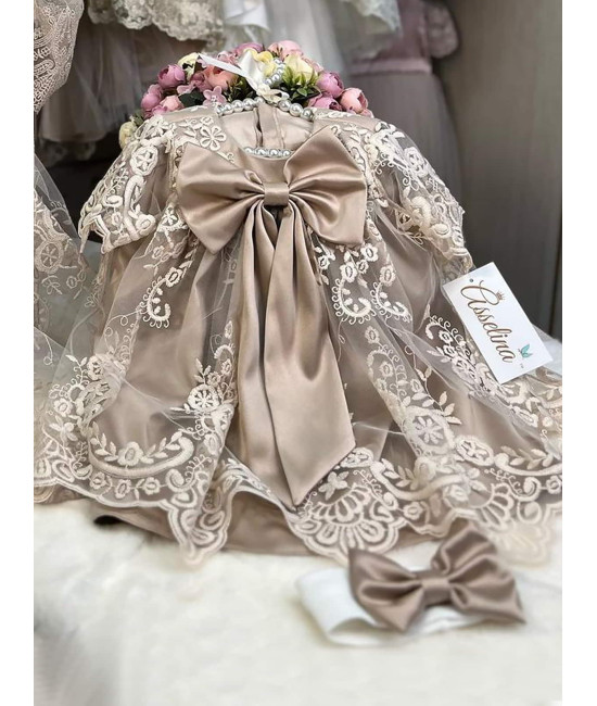 Платье с повязкой Азалия какао