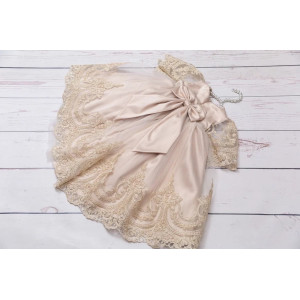 Платье для новорожденных Бель какао