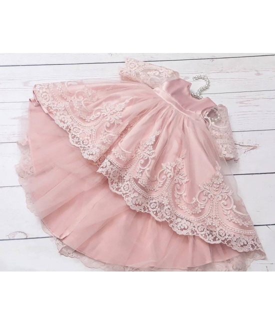 Платье для новорожденных Бель пудра