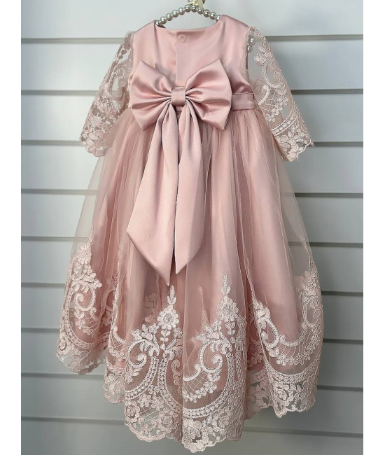 Платье для новорожденных Бель пудра