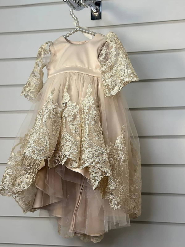 Платье с повязкой и комбинезоном Бель какао