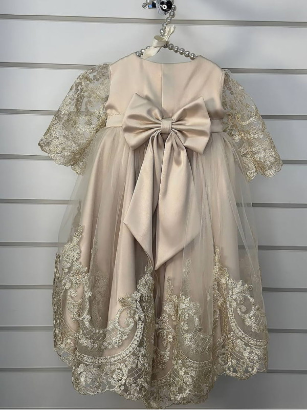 Платье для новорожденных Бель какао