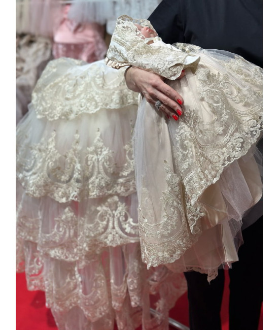 Платье для новорожденных Бель какао