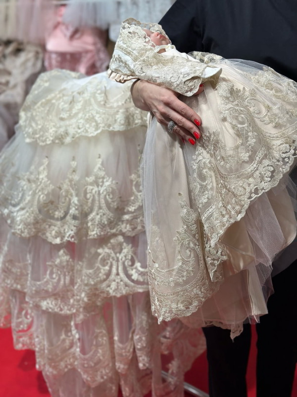 Платье для новорожденных Бель какао