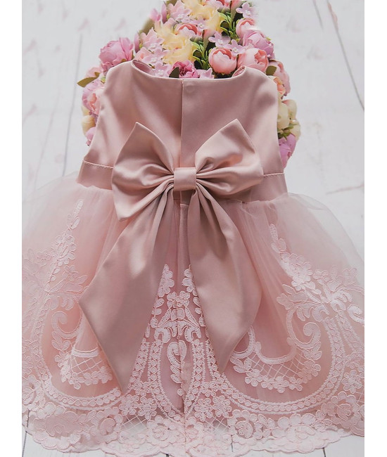 Платье для новорожденных Бель 2 пудра