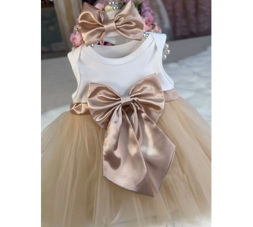 Боди-платье для новорожденных Вендси какао