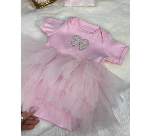 Боди-платье для новорожденных Моти розовое