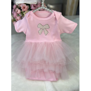 Боди-платье для новорожденных Моти розовое