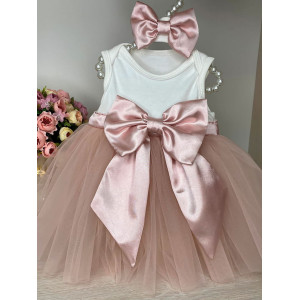 Боди-платье для новорожденных Вендси пудра