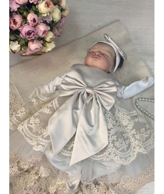 Платье для новорожденных Буше какао