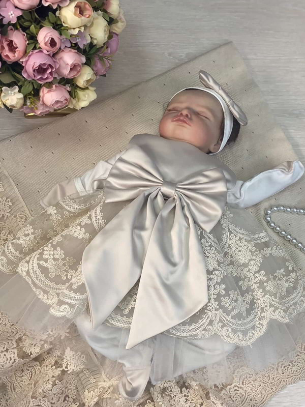 Платье с повязкой и комбинезоном Буше какао