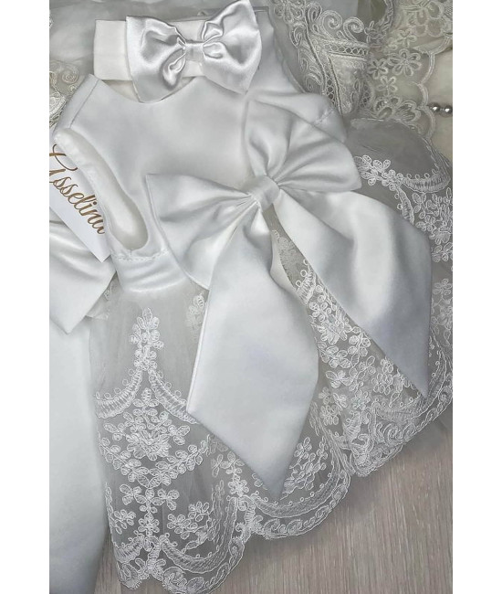 Платье для новорожденных Буше молочный